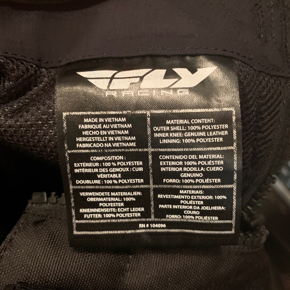 Fly racing pants